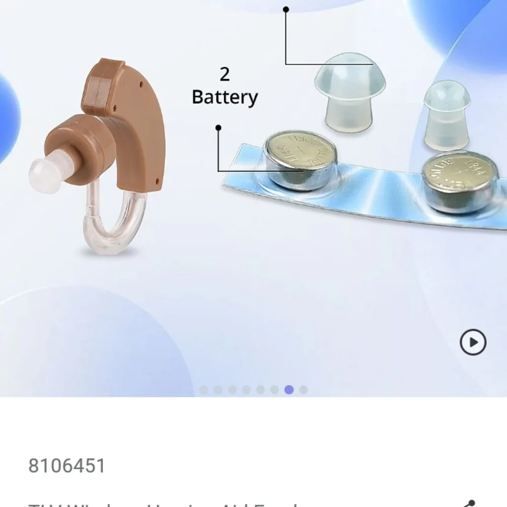 Beige Hearing Aid with Soft TPE Ear Hook